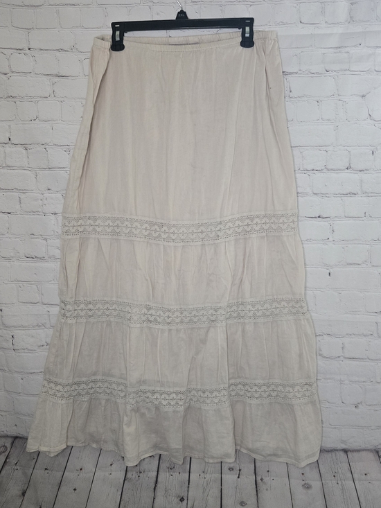 Chico's Dresses & Skirts - Cream Lace-Trim Maxi Skirt - Women